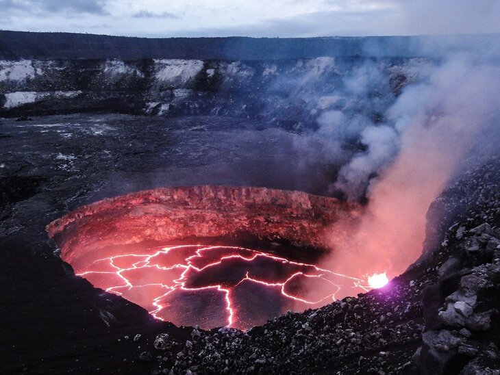 Volcano crater